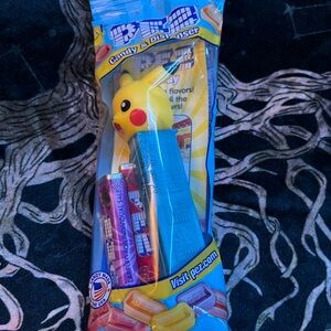 PEZ Yellow Pikachu Candy Dispenser - Blue Stem